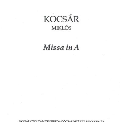 Missa in A