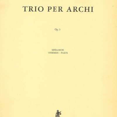 Trio per archi, op. 3