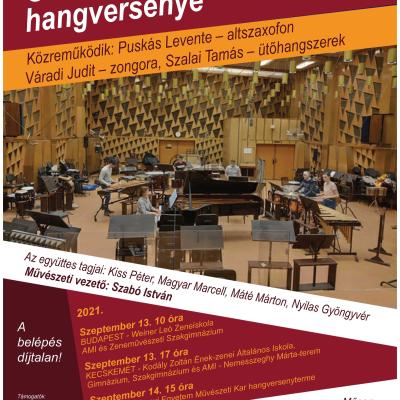 SONUS Ütőegyüttes hangversenyei - Tóth Péter: Concertino<br>Budapest, Kecskemét, Győr