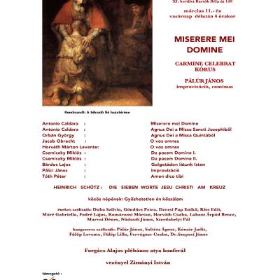 Carmine Celebrat kórus koncertje - Tóth Péter: Amen dico tibi<br>Budapest