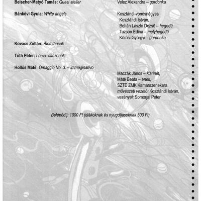 Kamarazenei est - Tóth Péter: Lorca-sanzonok<br>Szeged