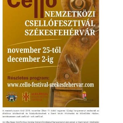 Nemzetközi csellófesztivál - Tóth Péter: Szvit csellókra<br>Székesfehérvár