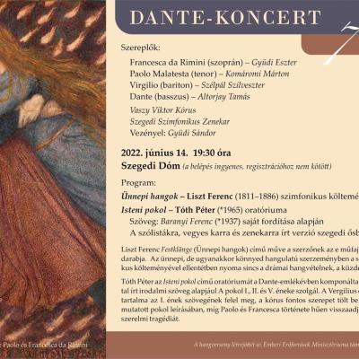 "Dante 700" koncert - Tóth Péter: Isteni pokol (oratórium)<br>Szeged