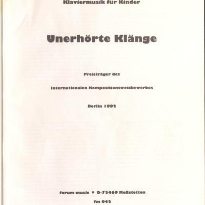 Unerhörte Klänge - Klaviermusik für Kinder