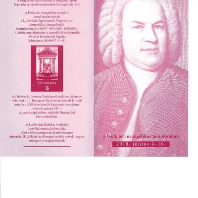 29. Budapesti Bach-hét, 2018. június 4-10.