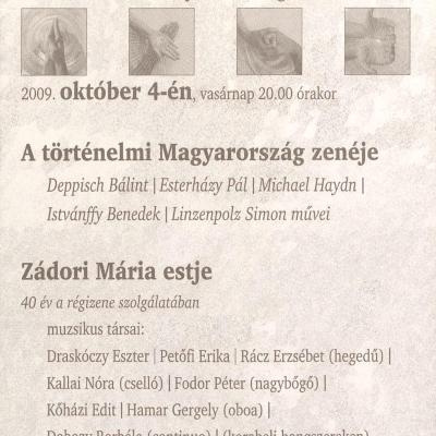 Hangverseny a Ciszterci Szent Imre Templomban - Zádori Mária estje