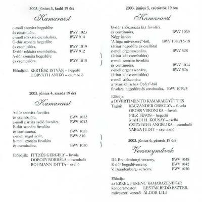 Kamaraest a 14. Budapesti Bach-héten