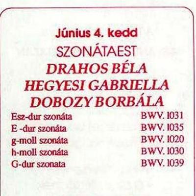 Szonátaest a 2. Budapesti Bach-héten