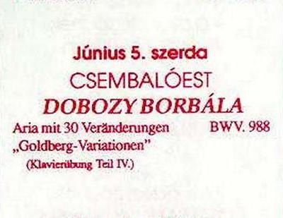 Csembalóest a 2. Budapesti Bach-héten