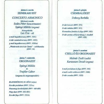 Csembalóest az 1. Budapesti Bach-héten
