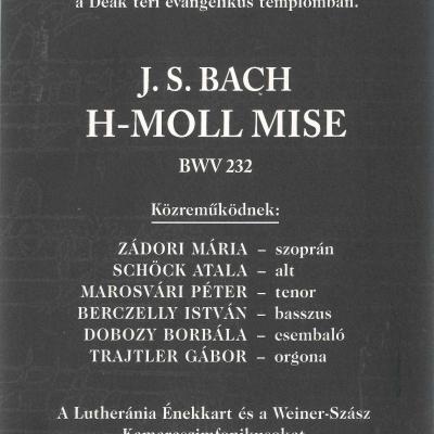 Ünnepi hangverseny - J. S. Bach: h-moll mise
