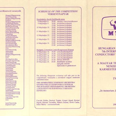 A Magyar Televízió 7. nemzetközi karmesterversenye, 1992. május 8-24.