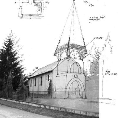 Templomtorony vázlatterv