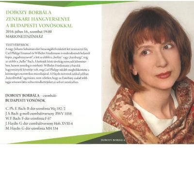 Dobozy Borbála zenekari hangversenye a Budapesti Vonósokkal