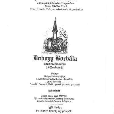 J. S. Bach est a Kelenföldi Barokk Esték rendezvényen