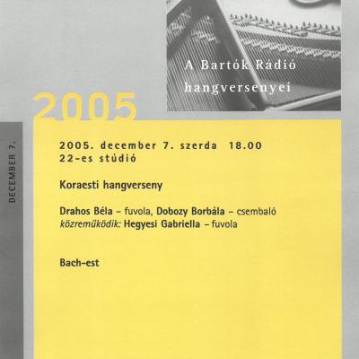Koraesti hangverseny - Bach-est