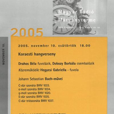 Koraesti hangverseny - Bach-művek