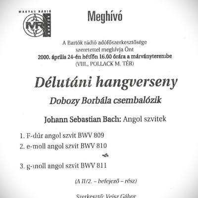 Bach - Angol szvitek IV-VI.