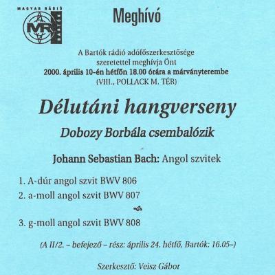 Bach - Angol szvitek I-III.