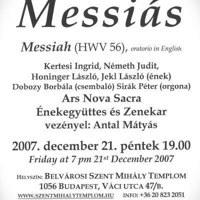 G. F. Händel - Messiás koncertelőadás