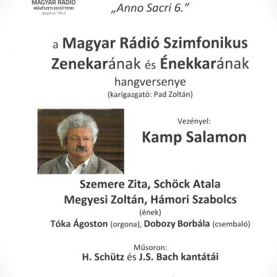 Anno Sacri 6. - H. Schütz és J. S. Bach kantátái