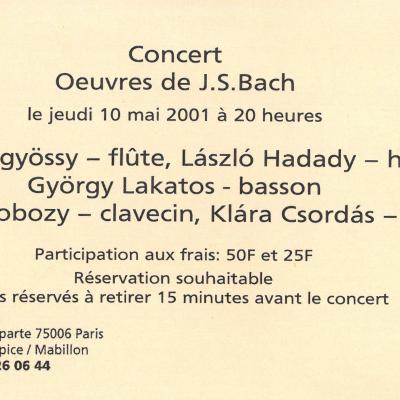 Concert oeuvres de J. S. Bach