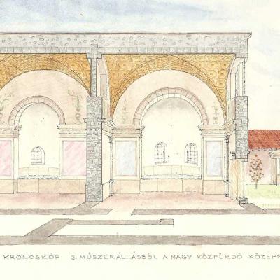 Aquincumi múzeum és romterület helyreállítása, bemutatás: Birkózó mozaikos fürdő, múzeumi kiállítás, basilica és palaestra, új pénztár, fórum, lakóházak, harmadik közfürdő