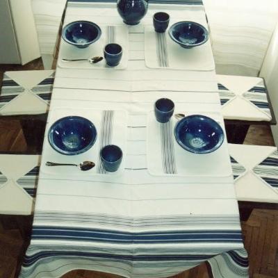 Referencia kézi szőttes, asztalnemű, Békéscsaba, textiles konferencia
